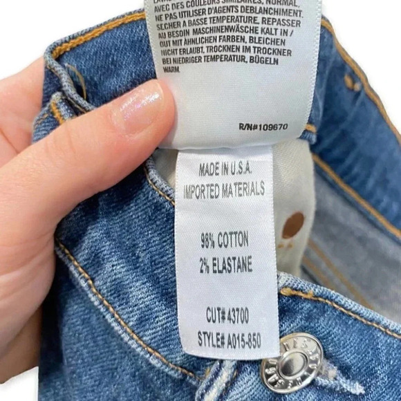 AGOLDE High Rise Straight Leg Jeans Medium Wash Size 26 - Picture 7 of 7